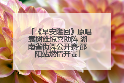 《早安隆回》原唱袁树雄惊喜助阵 湖南省街舞公开赛·邵阳站燃情开赛
