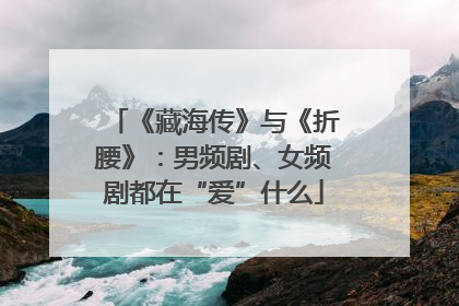 《藏海传》与《折腰》：男频剧、女频剧都在“爱”什么