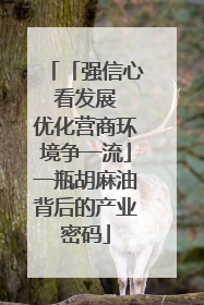 「强信心 看发展 优化营商环境争一流」一瓶胡麻油背后的产业密码
