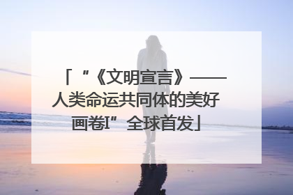 “《文明宣言》——人类命运共同体的美好画卷I”全球首发