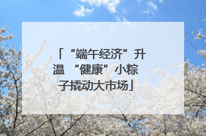 “端午经济”升温 “健康”小粽子撬动大市场