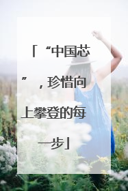 “中国芯”，珍惜向上攀登的每一步