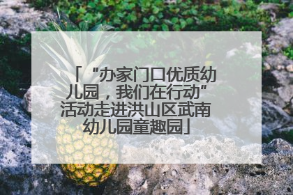 “办家门口优质幼儿园，我们在行动”活动走进洪山区武南幼儿园童趣园