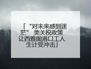 “对未来感到迷茫” 美关税政策让西雅图港口工人生计受冲击