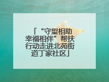“守望相助 幸福相伴”帮扶行动走进北苑街道丁家社区