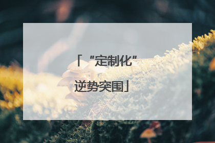 “定制化” 逆势突围