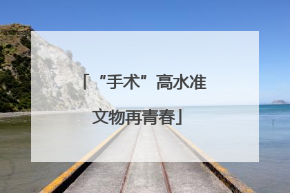 “手术”高水准 文物再青春