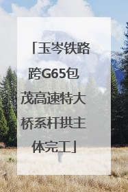 玉岑铁路跨G65包茂高速特大桥系杆拱主体完工