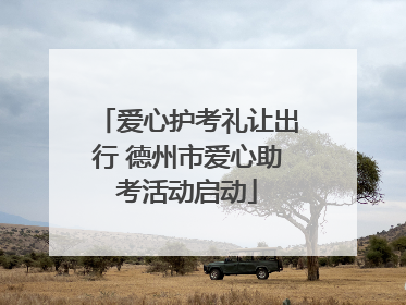 爱心护考礼让出行 德州市爱心助考活动启动