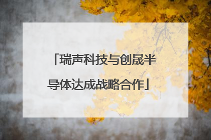瑞声科技与创晟半导体达成战略合作