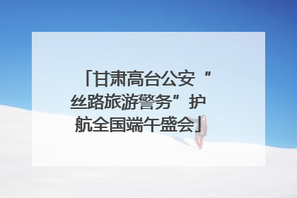 甘肃高台公安“丝路旅游警务”护航全国端午盛会