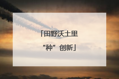 田野沃土里“种”创新