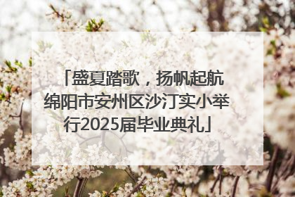 盛夏踏歌，扬帆起航 绵阳市安州区沙汀实小举行2025届毕业典礼