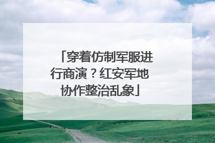 穿着仿制军服进行商演？红安军地协作整治乱象