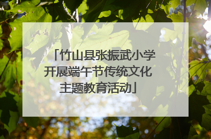 竹山县张振武小学开展端午节传统文化主题教育活动