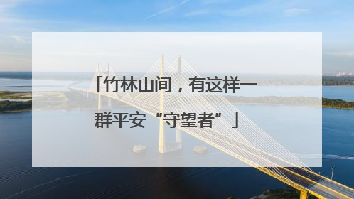 竹林山间，有这样一群平安“守望者”
