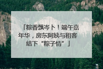 粽香飘岑卜！端午嘉年华，房东阿姨与租客结下“粽子情”
