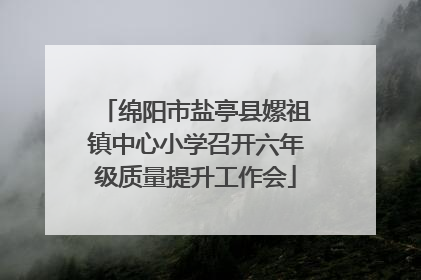 绵阳市盐亭县嫘祖镇中心小学召开六年级质量提升工作会