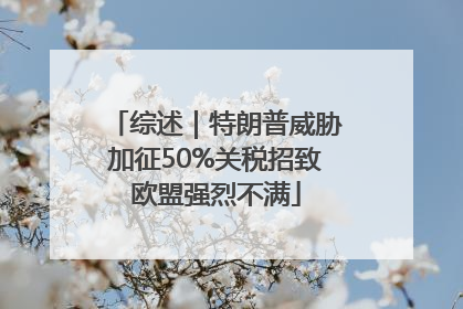 综述｜特朗普威胁加征50%关税招致欧盟强烈不满