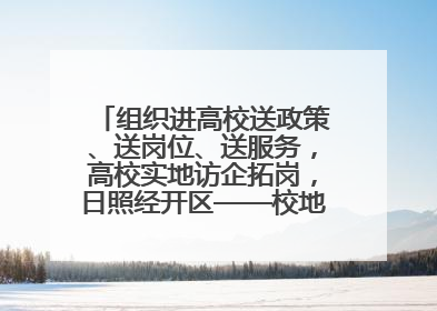 组织进高校送政策、送岗位、送服务，高校实地访企拓岗，日照经开区——校地企联动，激活人才发展“引擎”