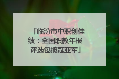 临汾市中职创佳绩：全国职教年报评选包揽冠亚军