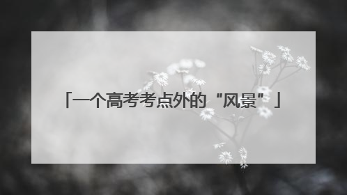 一个高考考点外的“风景”