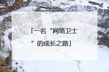 一名“网络卫士”的成长之路