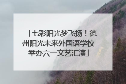 七彩阳光梦飞扬！德州阳光未来外国语学校举办六一文艺汇演