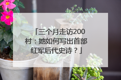 三个月走访200村：她如何写出首部红军后代史诗？