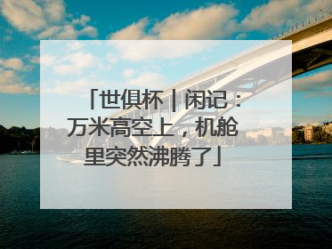 世俱杯｜闲记：万米高空上，机舱里突然沸腾了