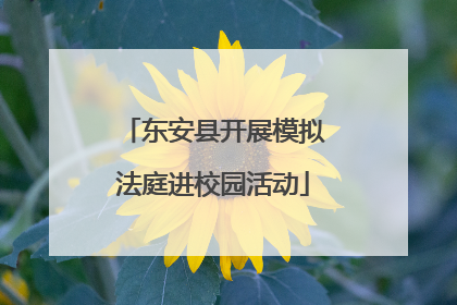 东安县开展模拟法庭进校园活动