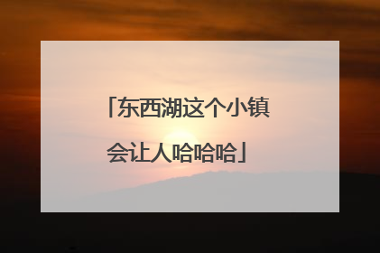 东西湖这个小镇会让人哈哈哈