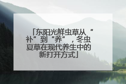东阳光鲜虫草从“补”到“养”，冬虫夏草在现代养生中的新打开方式