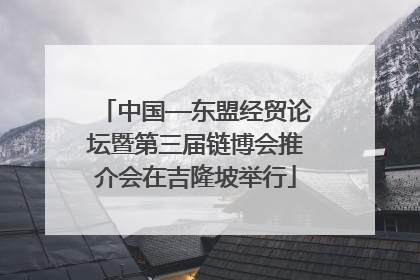 中国—东盟经贸论坛暨第三届链博会推介会在吉隆坡举行