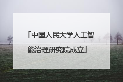 中国人民大学人工智能治理研究院成立