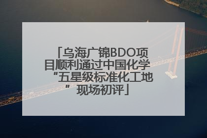 乌海广锦BDO项目顺利通过中国化学“五星级标准化工地”现场初评