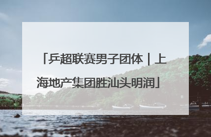 乒超联赛男子团体｜上海地产集团胜汕头明润