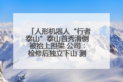 人形机器人“行者泰山”泰山首秀滑倒被抬上担架 公司：检修后独立下山 测试就是为暴露问题