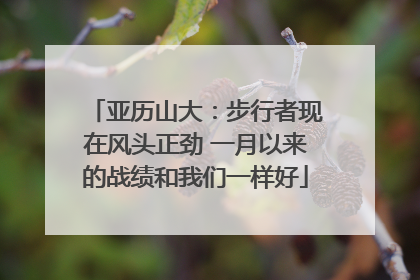 亚历山大：步行者现在风头正劲 一月以来的战绩和我们一样好