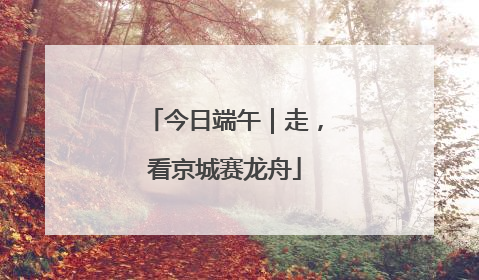 今日端午｜走，看京城赛龙舟