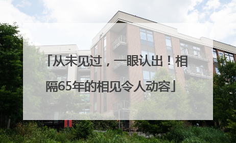 从未见过，一眼认出！相隔65年的相见令人动容