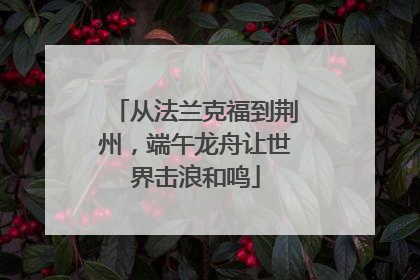从法兰克福到荆州，端午龙舟让世界击浪和鸣