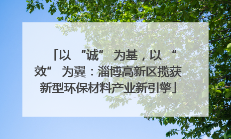 以 “诚” 为基，以 “效” 为翼：淄博高新区揽获新型环保材料产业新引擎