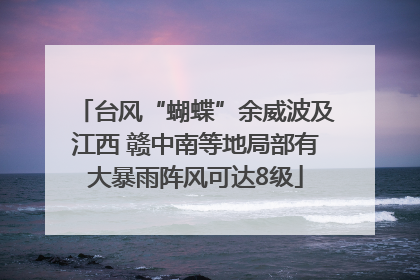 台风“蝴蝶”余威波及江西 赣中南等地局部有大暴雨阵风可达8级