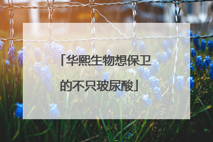华熙生物想保卫的不只玻尿酸