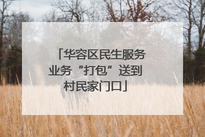 华容区民生服务业务“打包”送到村民家门口
