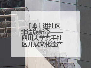 博士进社区 非遗焕新彩——四川大学携手社区开展文化遗产日特别活动