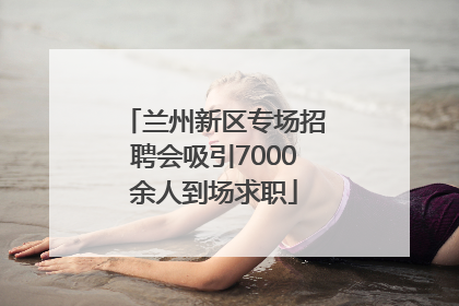 兰州新区专场招聘会吸引7000余人到场求职