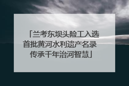 兰考东坝头险工入选首批黄河水利遗产名录 传承千年治河智慧