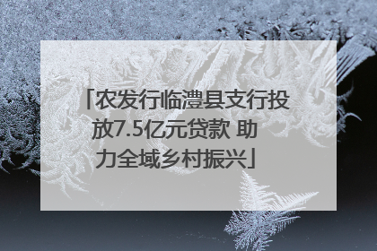 农发行临澧县支行投放7.5亿元贷款 助力全域乡村振兴